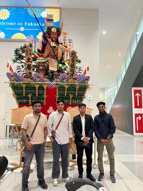 SORA students after arriving in Japan